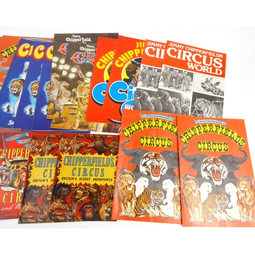 524 - Collection of over 25 Chipperfields Circus programmes from 1950s onwards