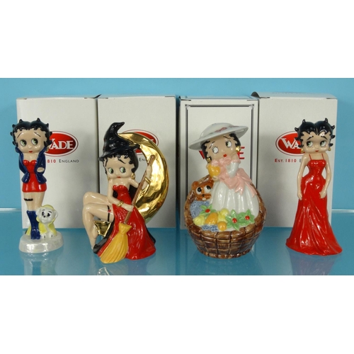 2060 - Four boxed Wade limited edition Betty Boop figures - Springtime, Rainy Days, Trick or Treat 2003 and... 