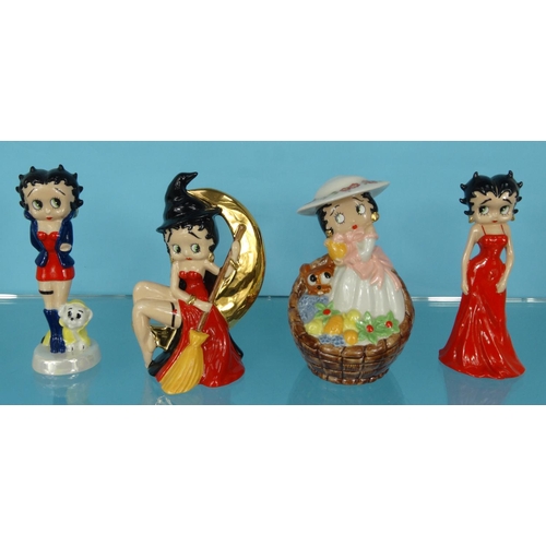 2060 - Four boxed Wade limited edition Betty Boop figures - Springtime, Rainy Days, Trick or Treat 2003 and... 