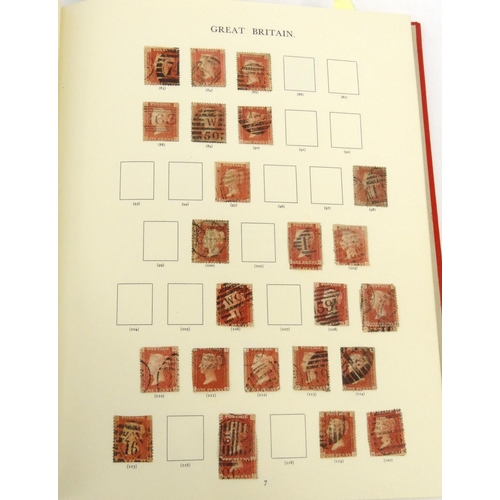 284 - Album of British stamps including Penny Reds, Tupenny Blues, together with a small folder of stamps