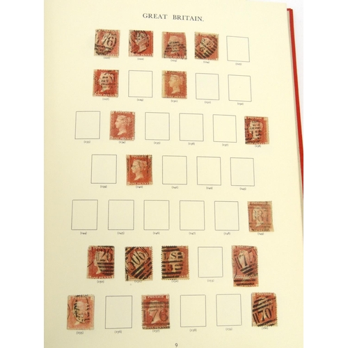 284 - Album of British stamps including Penny Reds, Tupenny Blues, together with a small folder of stamps