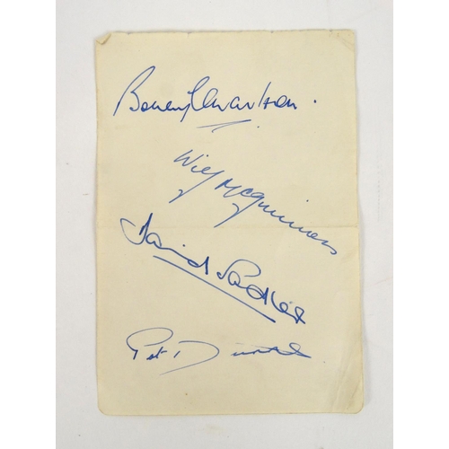 233 - Manchester United autographs from the 1968 European Cup winning football team including George Best,... 