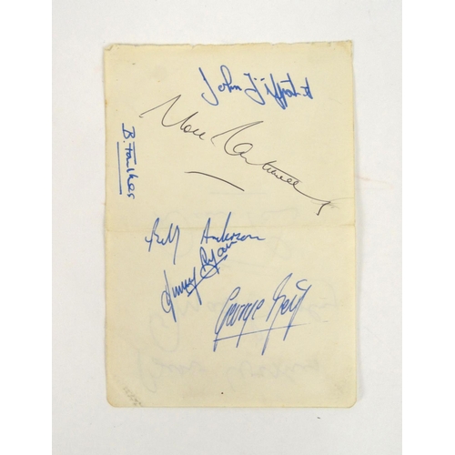 233 - Manchester United autographs from the 1968 European Cup winning football team including George Best,... 