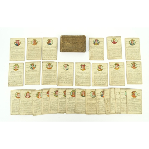 600 - Historical hand coloured Royalty playing cards exhibiting the History of England, published by John ... 