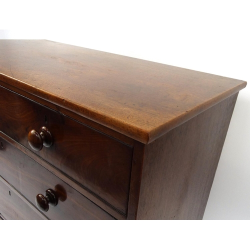 5 - Victorian mahogany five drawer chest fitted with two short drawers above three long graduated drawer... 