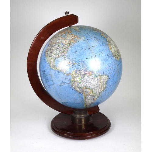 37 - Large terrestrial globe, 58cm high