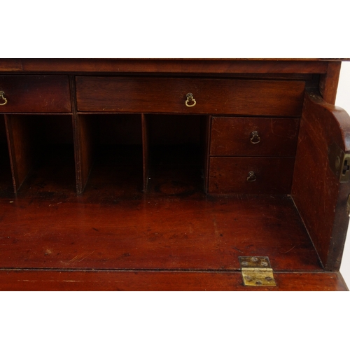 4 - Victorian mahogany secretaire bookcase, with a pair of astragal glazed doors above a fitted secretai... 