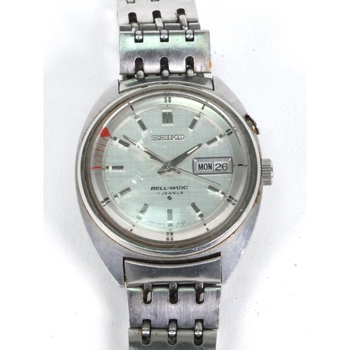 1285 - Seiko Bell-matic stainless steel gentleman's wristwatch, numbered 217027 to the back