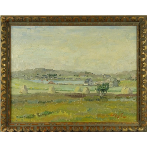 1338 - Neil Foggie - Oil onto canvas Scottish landscape of Galashiels, signed and bearing an inscription 'S... 