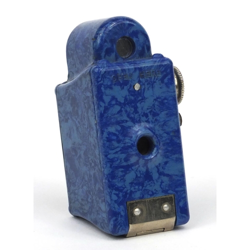 253 - Blue Coronet Midget camera, 6.5cm high