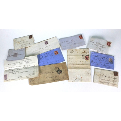 290 - Victorian postal history stamps on covers to London addresses including The Strand