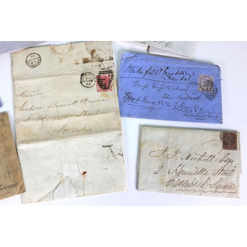 290 - Victorian postal history stamps on covers to London addresses including The Strand