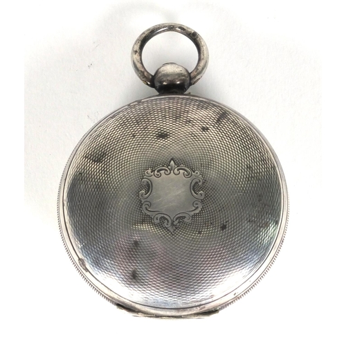 1291 - Gentleman's silver full hunter fusée pocket watch, numbered 7240 to movement, 5.5cm diameter