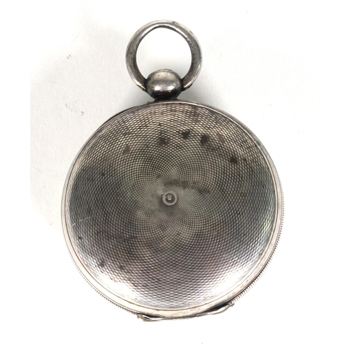 1291 - Gentleman's silver full hunter fusée pocket watch, numbered 7240 to movement, 5.5cm diameter