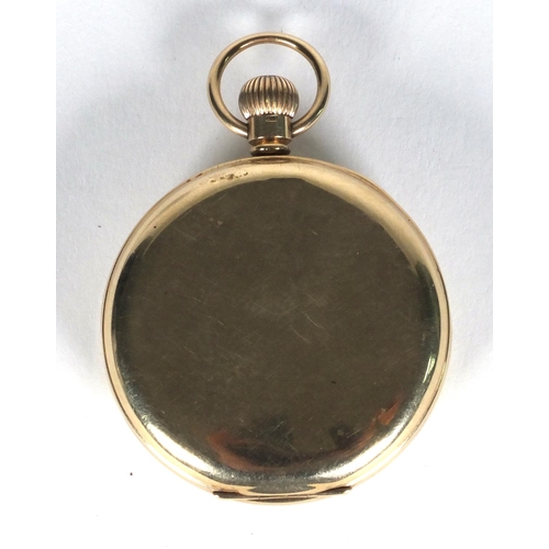 1288 - Vertex 9ct gold gentleman's pocket watch, the dust cover engraved 'Presented to Scout James W. Rolan... 