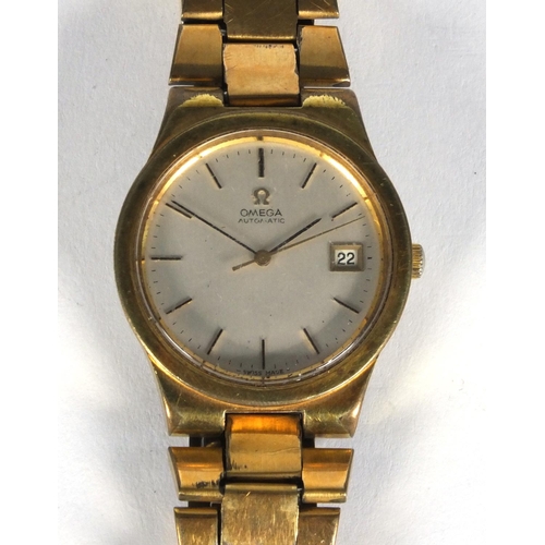 1278 - Omega gold plated gentleman's wristwatch, serial number 915646, 3.7cm diameter