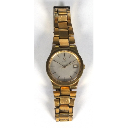 1278 - Omega gold plated gentleman's wristwatch, serial number 915646, 3.7cm diameter