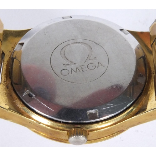 1278 - Omega gold plated gentleman's wristwatch, serial number 915646, 3.7cm diameter