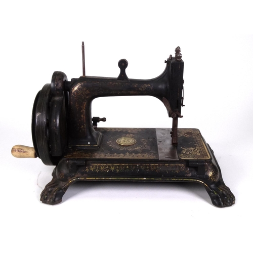 142 - Victorian cast iron sewing machine, The National Sewing Machine Company, 37 Fetter Lane, London E.C.... 