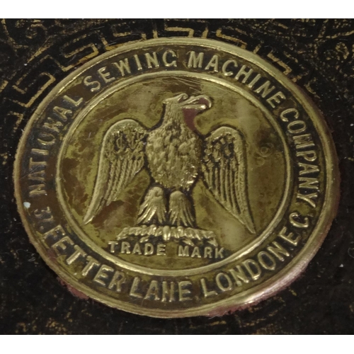 142 - Victorian cast iron sewing machine, The National Sewing Machine Company, 37 Fetter Lane, London E.C.... 