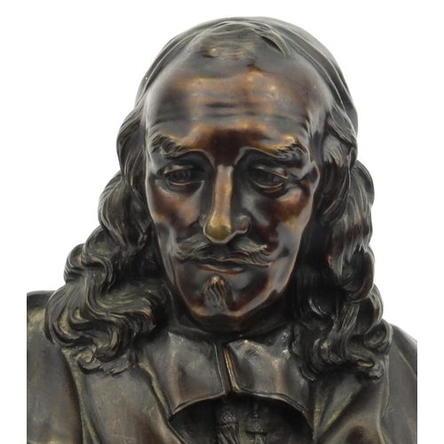 8 - Victorian bronze of the French 17th century playwright Pierre Corneille, 29cm high