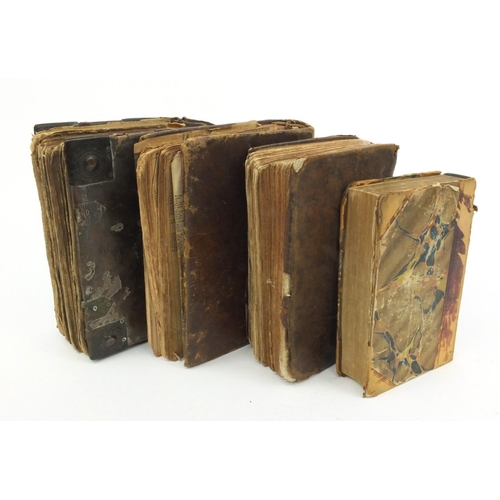 271 - Leather bound 1660 John Field bible, leather and brass bound bible, together with The Tales of Genii... 