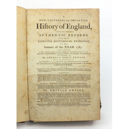 272 - The History of England - Summer of the Year 1787, with fold-out maps and black and white plates, 38c... 