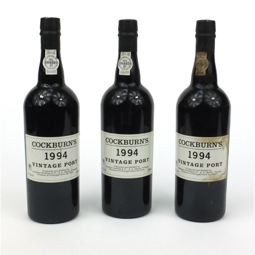 141 - Three bottles of Cockburn's 1994 vintage port