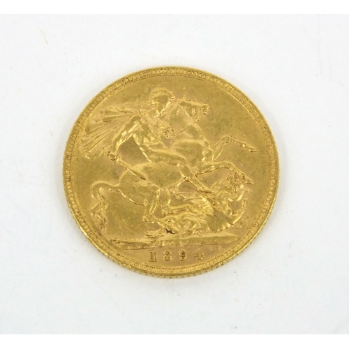 304 - Queen Victoria 1894 gold sovereign