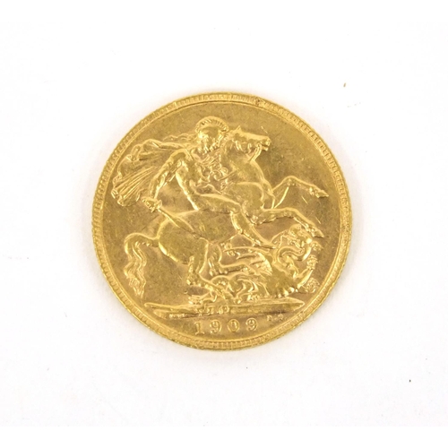 306 - Edward VII 1909 gold sovereign
