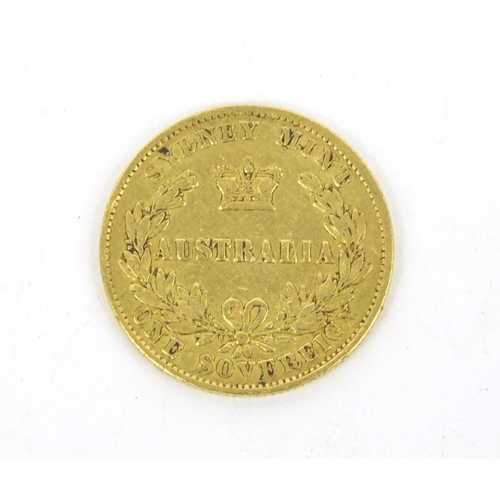 300 - Australia Sydney Mint Queen Victoria 1861 gold sovereign