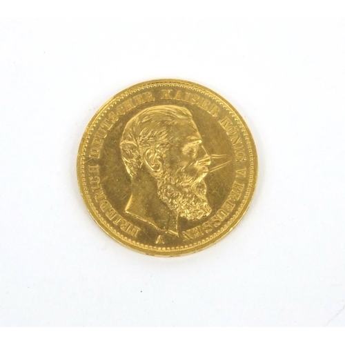 295 - Deutsches Reich 1888 20 Mark gold coin