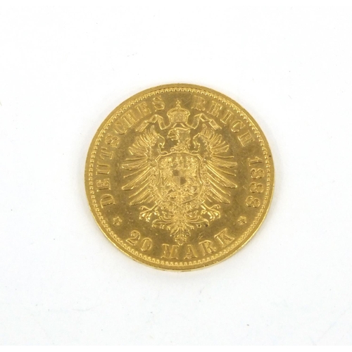 295 - Deutsches Reich 1888 20 Mark gold coin