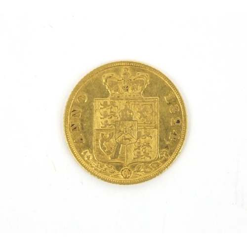 312 - George IIII 1824 shield back gold half sovereign