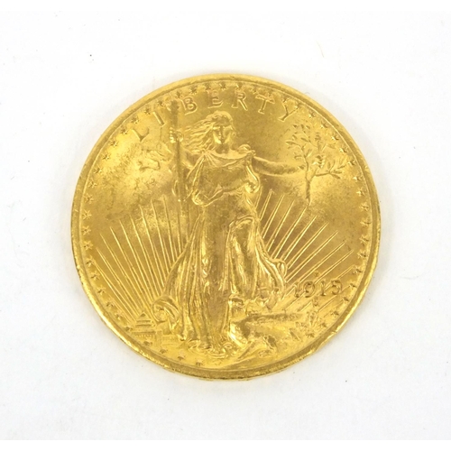 292 - 1915 United States of America St Gauldons double eagle 20 dollar gold coin