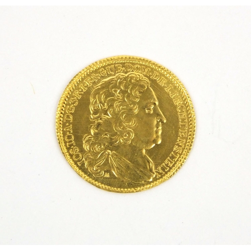 299 - 1728 Liechtenstein gold ducat, 2.3cm diameter