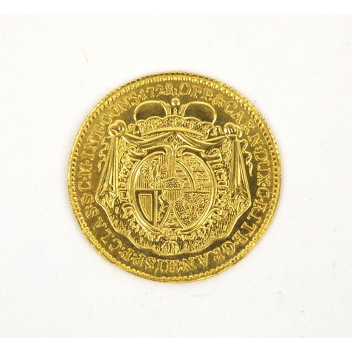 299 - 1728 Liechtenstein gold ducat, 2.3cm diameter