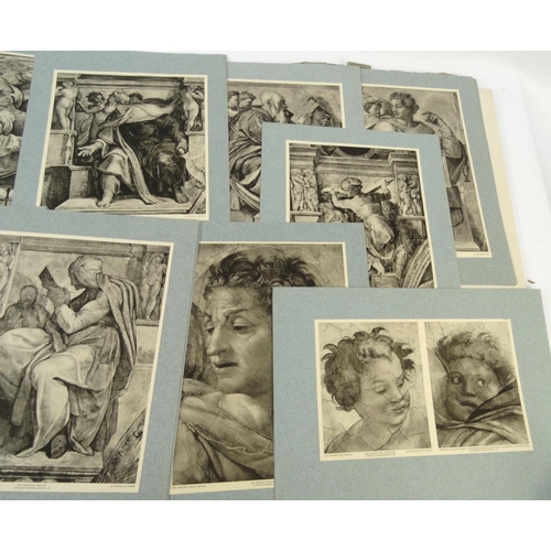 1439 - Two Michelangelo Mappe folios with black and white prints, together with Berthangsadg? Krigsbildebog... 