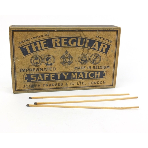 246 - Advertising interest The Regular Safety Match display matchbox with original matches, Joseph Franses... 