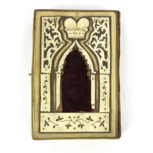 274 - Victorian bone mounted Hebrew book, 18cm x 12cm