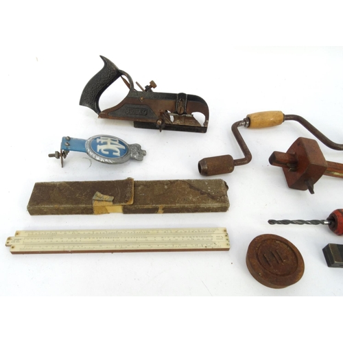 475 - Small selection of vintage woodworking tools