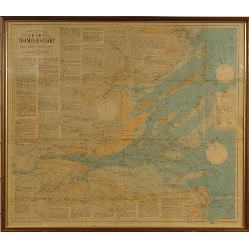 281 - Two Edwardian coachman's maps - New Reynolds Chart of the Thames Estuary, published by Edward Stanfo... 