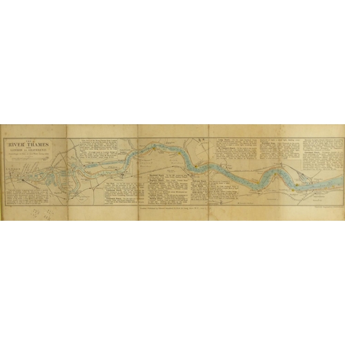 281 - Two Edwardian coachman's maps - New Reynolds Chart of the Thames Estuary, published by Edward Stanfo... 