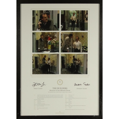 257 - Framed Fawlty Towers limited edition lithograph, signed by John Cleese and Andrew Sachs - The Builde... 