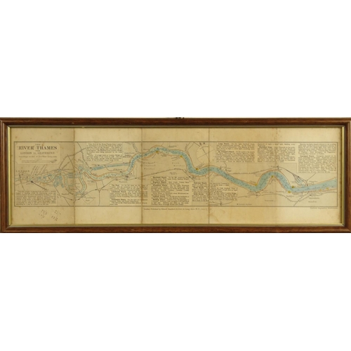 281 - Two Edwardian coachman's maps - New Reynolds Chart of the Thames Estuary, published by Edward Stanfo... 