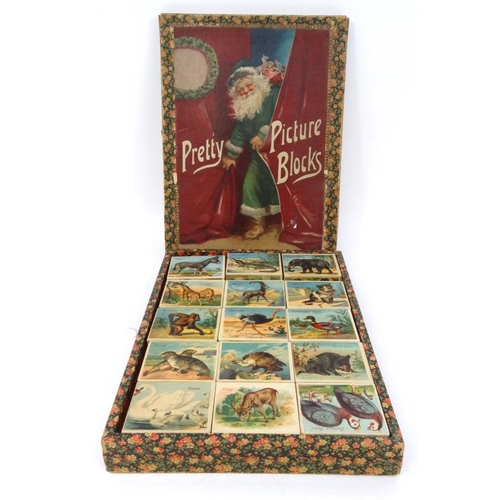 437 - Boxed vintage children's puzzle blocks