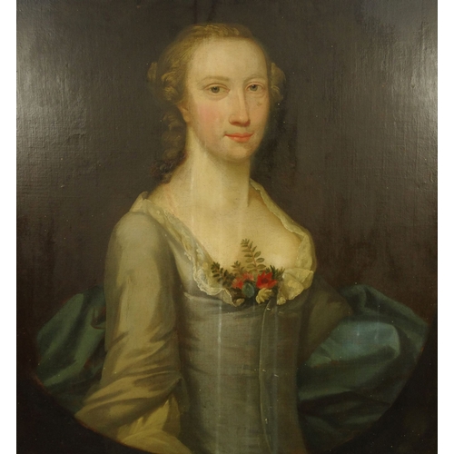 1339 - Oil onto canvas portrait of a young female, mounted and gilt framed, 76cm x 61cm excluding the mount... 