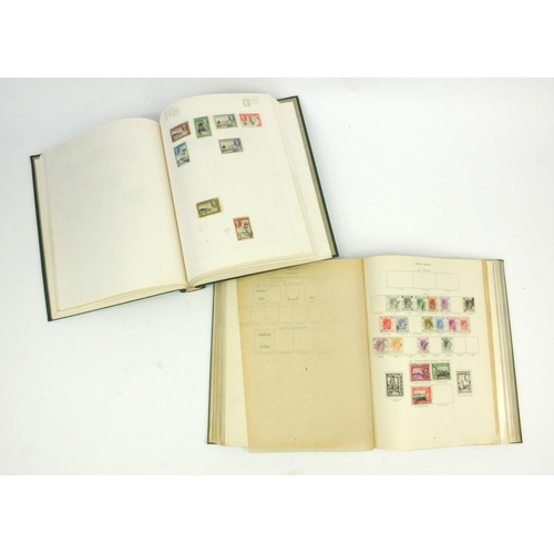 285 - King George VI stamp album with assorted Commonwealth stamps, together with a Tower stamp album with... 