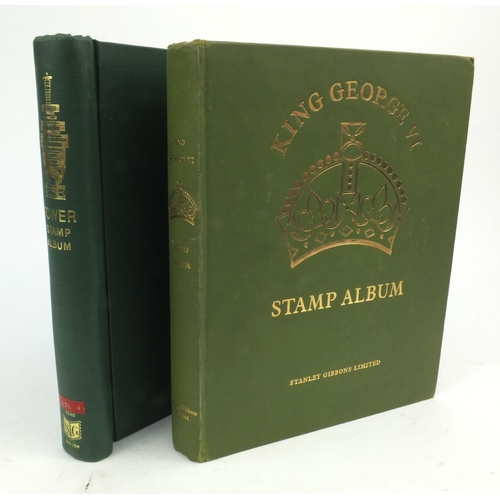 285 - King George VI stamp album with assorted Commonwealth stamps, together with a Tower stamp album with... 