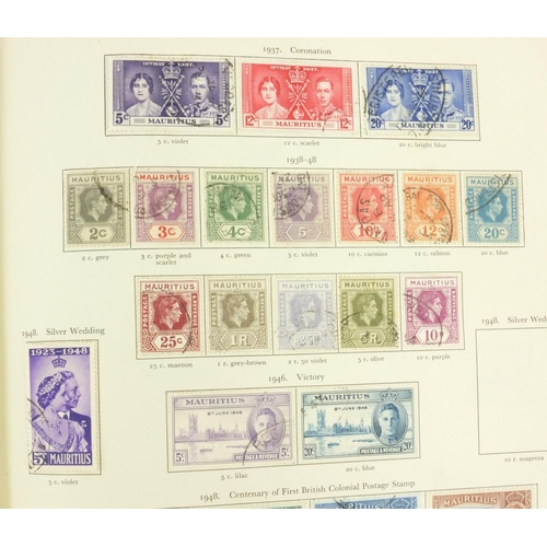 285 - King George VI stamp album with assorted Commonwealth stamps, together with a Tower stamp album with... 